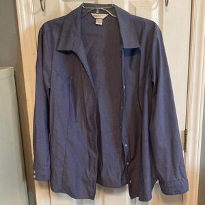 Christopher & Banks Blue Button Down Shirt Size PXL